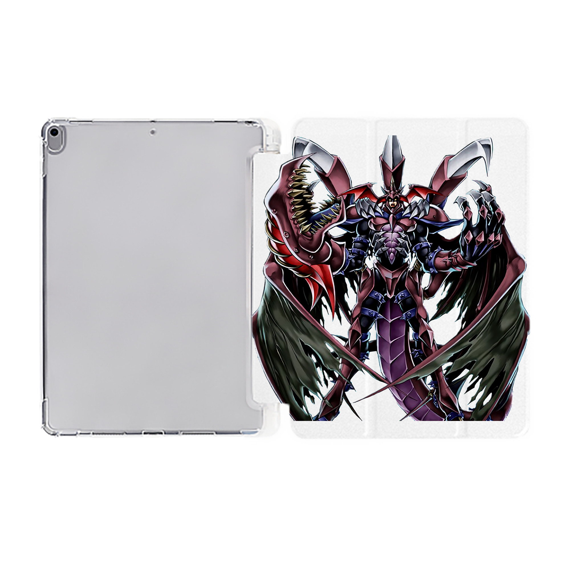 （画像用） 遊☆戯☆王 Yu-Gi-Oh! IPad ケース ペン収納付き 三つ折りスタンド PUレザー×シリコン 対応機種9.5/10.5/10.9インチ